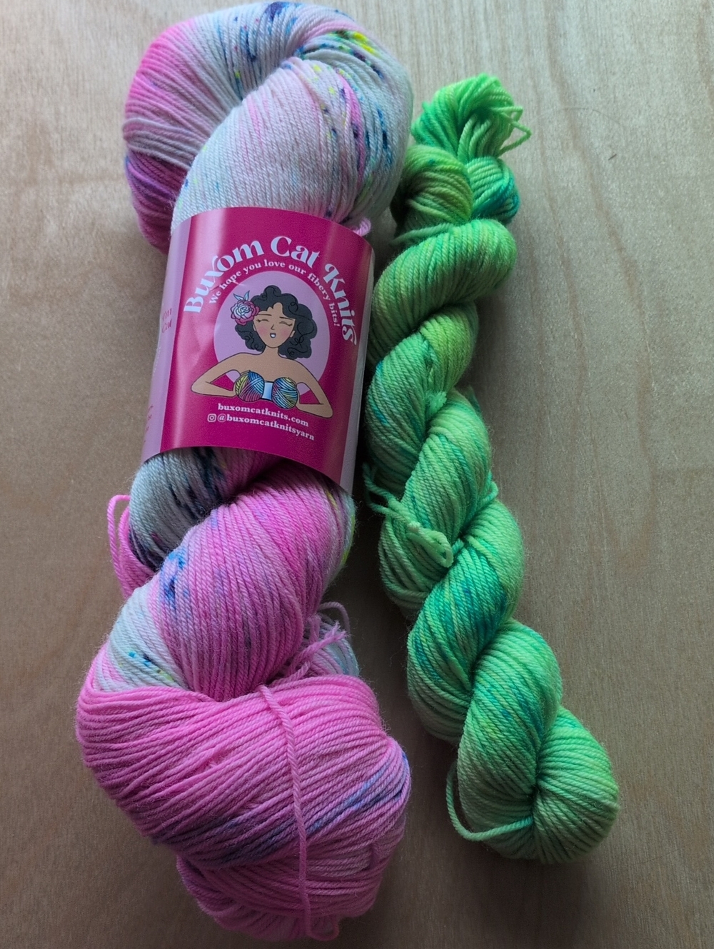 Buxom Cat Knits Hand-Dyed  Sock Yarn - 2 Skeins Dana's Destash!